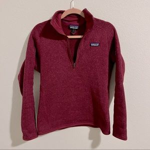 Patagonia better sweater 1/4 zip burgundy